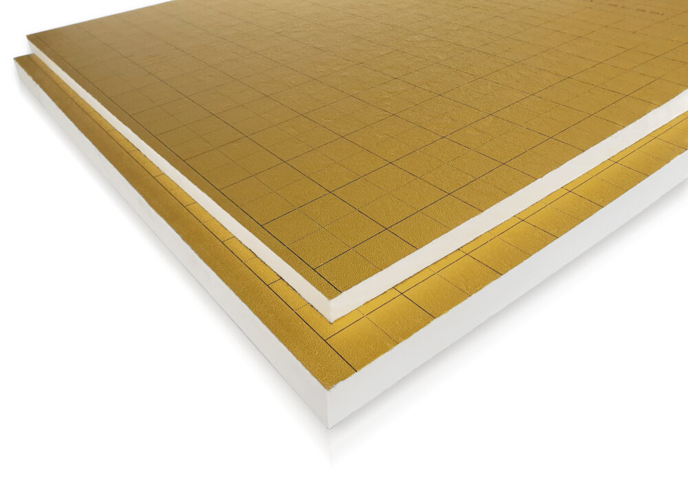 steinothan PU-Gefälle mit Gold-Alu-Kaschierung